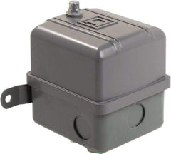 Square D - 1 NEMA Rated, DPST, 80 to 100 psig, Vacuum Switch Pressure and Level Switch - Adjustable Pressure, 575 VAC, 1/4 Inch NPSF Connector, Screw Terminal, For Use with Air Compressors, Electrically Driven Water Pumps - A1 Tooling