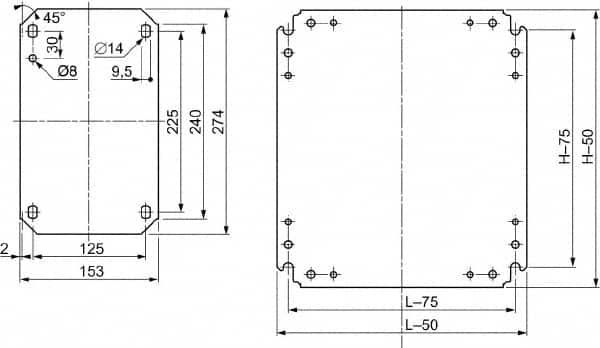 Schneider Electric - Electrical Enclosure Steel Mounting Plate - For Use with 400 (H) x 400 (W) Floor Standing Enclosure, RoHS Compliant, Includes Mounting Hardware & Mounting Plate - A1 Tooling