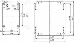 Schneider Electric - Electrical Enclosure Steel Mounting Plate - For Use with 400 (H) x 400 (W) Floor Standing Enclosure, RoHS Compliant, Includes Mounting Hardware & Mounting Plate - A1 Tooling