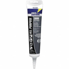 White Lightning - 5.5 oz Tube Clear Acrylic & Latex Sealant - -30 to 180°F Operating Temp, 45 min Tack Free Dry Time, 5 to 7 Days Full Cure Time - A1 Tooling