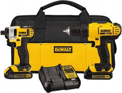 DeWALT - 20 Volt Cordless Tool Combination Kit - Includes 1/2" Drill/Driver & 1/4" Impact Driver, Lithium-Ion Battery Included - A1 Tooling