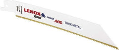 Lenox - 6" Long x 3/4" Thick, Bi-Metal Reciprocating Saw Blade - Tapered Profile, 14 TPI, Toothed Edge, Universal Shank - A1 Tooling