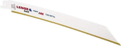 Lenox - 8" Long x 3/4" Thick, Bi-Metal Reciprocating Saw Blade - Tapered Profile, 24 TPI, Toothed Edge, Universal Shank - A1 Tooling