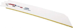 Lenox - 9" Long x 1" Thick, Bi-Metal Reciprocating Saw Blade - Tapered Profile, 8 TPI, Toothed Edge, Universal Shank - A1 Tooling