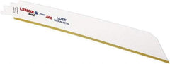 Lenox - 9" Long x 1" Thick, Bi-Metal Reciprocating Saw Blade - Tapered Profile, 18 TPI, Toothed Edge, Universal Shank - A1 Tooling