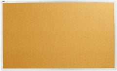 Quartet - 60" Wide x 36" High Open Cork Bulletin Board - Natural Cork over Fiberboard, Aluminum Frame - A1 Tooling