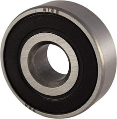 Nice - 7/16" Bore Diam, 1-3/8" OD, Double Seal Semi Ground Extra Light Radial Ball Bearing - 7/16" Wide, 1 Row, Round Bore, 850 Lb Static Capacity, 940 Lb Dynamic Capacity - A1 Tooling