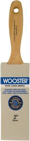 Wooster Brush - 2" Flat Hog Varnish Brush - 3-3/16" Bristle Length, 6-1/2" Maple Beavertail Handle - A1 Tooling