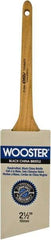 Wooster Brush - 2-1/2" Angled Hog Sash Brush - 2-11/16" Bristle Length, 7-7/8" Maple Rattail Handle - A1 Tooling