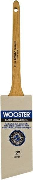 Wooster Brush - 2" Angled Hog Sash Brush - 2-7/16" Bristle Length, 7-7/8" Maple Rattail Handle - A1 Tooling