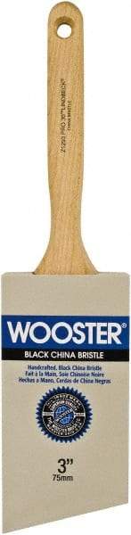 Wooster Brush - 3" Angled Hog Sash Brush - 2-15/16" Bristle Length, 7-7/8" Maple Fluted Handle - A1 Tooling