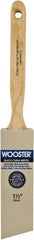 Wooster Brush - 1-1/2" Angled Hog Sash Brush - 2-7/16" Bristle Length, 8" Maple Fluted Handle - A1 Tooling