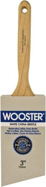 Wooster Brush - 3" Angled Hog Sash Brush - 3-7/16" Bristle Length, 8" Maple Fluted Handle - A1 Tooling