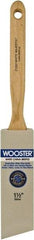 Wooster Brush - 1-1/2" Angled Hog Sash Brush - 2-11/16" Bristle Length, 7-7/8" Maple Fluted Handle - A1 Tooling