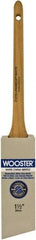 Wooster Brush - 1-1/2" Angled Hog Sash Brush - 2-7/16" Bristle Length, 6-1/2" Maple Rattail Handle - A1 Tooling