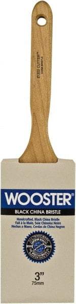 Wooster Brush - 3" Flat Hog Sash Brush - 3-7/16" Bristle Length, 6-1/8" Maple Fluted Handle - A1 Tooling