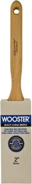 Wooster Brush - 2" Flat Hog Sash Brush - 2-15/16" Bristle Length, 6-1/8" Maple Fluted Handle - A1 Tooling