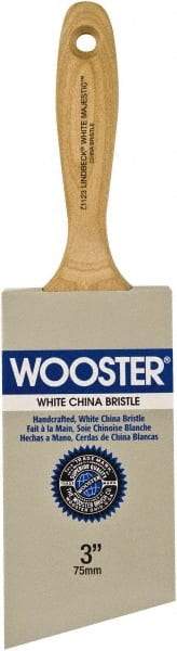 Wooster Brush - 3" Angled Hog Varnish Brush - 2-15/16" Bristle Length, 5-1/8" Maple Beavertail Handle - A1 Tooling