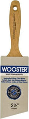 Wooster Brush - 2-1/2" Angled Hog Varnish Brush - 2-15/16" Bristle Length, 5-1/8" Maple Beavertail Handle - A1 Tooling