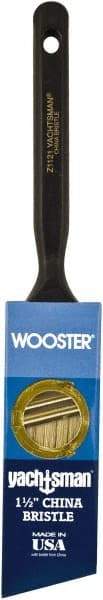 Wooster Brush - 1-1/2" Angled Hog Sash Brush - 2-3/16" Bristle Length, 6-1/4" Plastic Fluted Handle - A1 Tooling