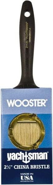 Wooster Brush - 2-1/2" Flat Hog Varnish Brush - 2-11/16" Bristle Length, 6-1/4" Plastic Beavertail Handle - A1 Tooling