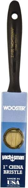 Wooster Brush - 1" Flat Hog Varnish Brush - 2-3/16" Bristle Length, 6-1/2" Plastic Beavertail Handle - A1 Tooling