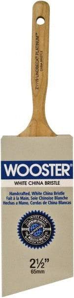 Wooster Brush - 2-1/2" Angled Hog Varnish Brush - 2-15/16" Bristle Length, 6-1/2" Maple Dowel Handle - A1 Tooling