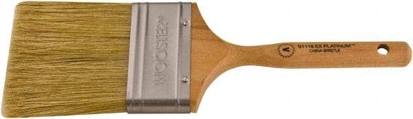 Wooster Brush - 3" Flat Hog Varnish Brush - 3-3/16" Bristle Length, 5-1/2" Maple Dowel Handle - A1 Tooling