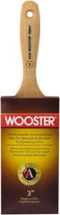 Wooster Brush - 3" Oval Synthetic Varnish Brush - 3-7/16" Bristle Length, 6-1/4" Maple Beavertail Handle - A1 Tooling