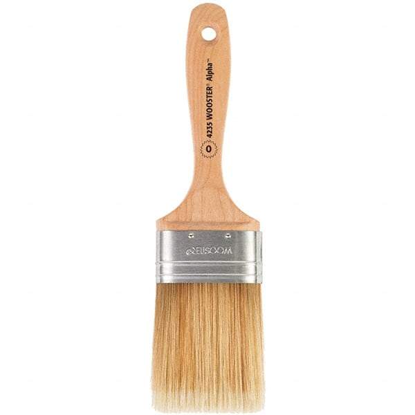 Wooster Brush - 2-1/2" Oval Synthetic Varnish Brush - 3-3/16" Bristle Length, 6-1/4" Maple Beavertail Handle - A1 Tooling