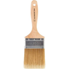 Wooster Brush - 3" Flat Synthetic Varnish Brush - 3-3/16" Bristle Length, 6-1/2" Maple Beavertail Handle - A1 Tooling