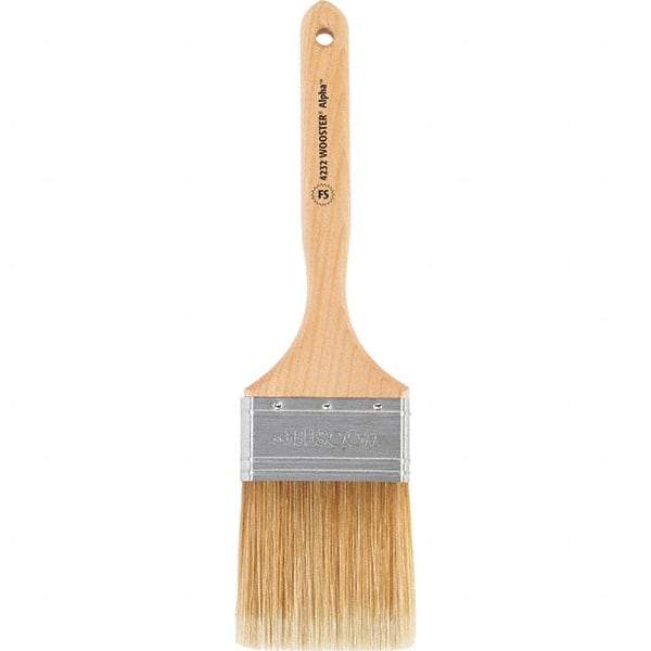 Wooster Brush - 3" Flat Synthetic Sash Brush - 3-3/16" Bristle Length, 7-7/8" Maple Fluted Handle - A1 Tooling