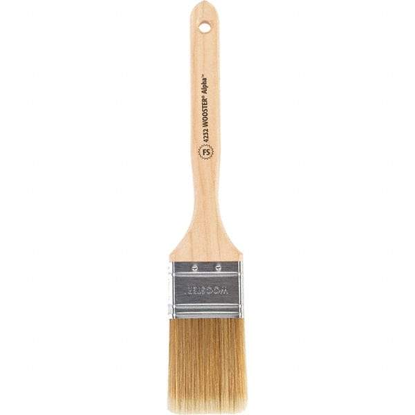 Wooster Brush - 2" Flat Synthetic Sash Brush - 2-11/16" Bristle Length, 7-7/8" Maple Fluted Handle - A1 Tooling