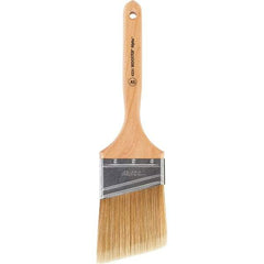 Wooster Brush - 3" Angled Synthetic Sash Brush - 3-3/16" Bristle Length, 7-7/8" Maple Fluted Handle - A1 Tooling