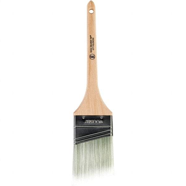 Wooster Brush - 2-1/2" Angled Synthetic Sash Brush - 2-11/16" Bristle Length, 7-1/4" Wood Rattail Handle - A1 Tooling