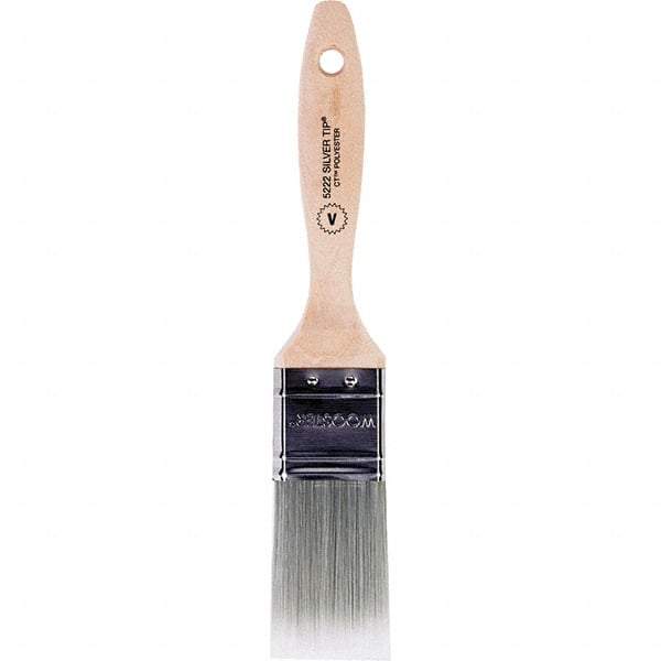 Wooster Brush - 1-1/2" Flat Synthetic Varnish Brush - 2-7/16" Bristle Length, 6-3/8" Wood Beavertail Handle - A1 Tooling