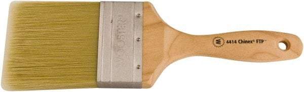 Wooster Brush - 3" Flat Synthetic Wall Brush - 3-7/16" Bristle Length, 6-1/4" Maple Beavertail Handle - A1 Tooling