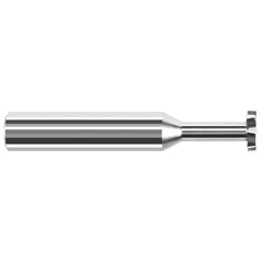 Harvey Tool - 1/4" Cut Diam, 1/32" Cut Width, 1/4" Shank, Staggered-Tooth Woodruff Keyseat Cutter - Exact Industrial Supply