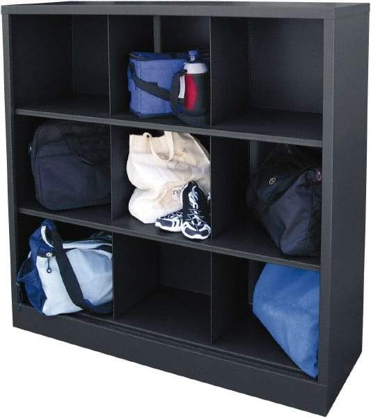 Sandusky Lee - 3 Shelf, Closed Shelving Cubby Cabinet - 46 Inch Wide x 18 Inch Deep x 52 Inch High, Charcoal - A1 Tooling