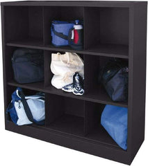 Sandusky Lee - 3 Shelf, Closed Shelving Cubby Cabinet - 46 Inch Wide x 18 Inch Deep x 52 Inch High, Black - A1 Tooling