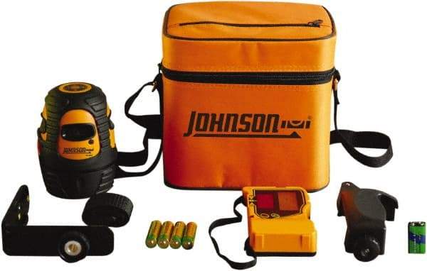 Johnson Level & Tool - 1 Beam 200' (Interior) 300' (Exterior) Max Range Self Leveling Line Laser - Red Beam, 1/8" at 50' Accuracy, 3-3/4" Long, Battery Included - A1 Tooling