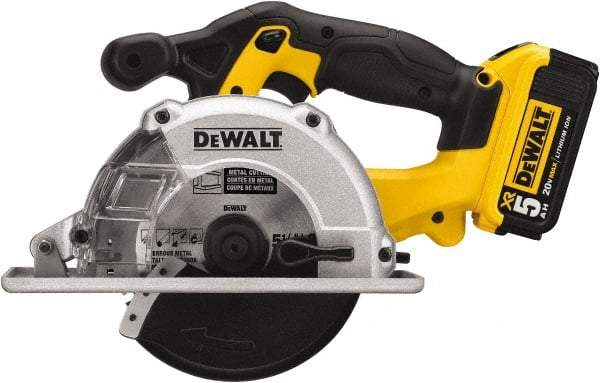 DeWALT - 20 Volt, 5-1/2" Blade, Cordless Circular Saw - 3,700 RPM, 2 Lithium-Ion Batteries Included - A1 Tooling