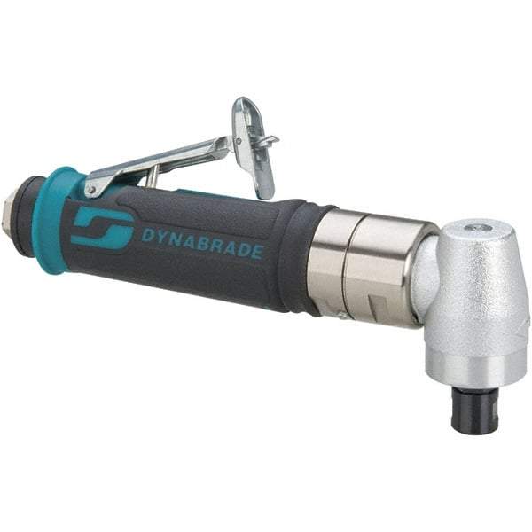 Dynabrade - 1/4" Collet, Angle Handle, Air Angle Die Grinder - 3,200 RPM, Rear Exhaust, 26 CFM, 0.4 hp, 90 psi, 1/4 NPT Inlet - A1 Tooling