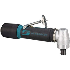 Dynabrade - 1/4" Collet, Angle Handle, Air Angle Die Grinder - 15,000 RPM, Rear Exhaust, 23 CFM, 0.4 hp, 90 psi, 1/4 NPT Inlet - A1 Tooling