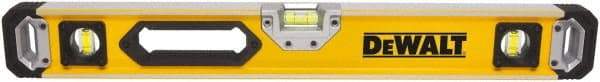 DeWALT - Magnetic 48" Long 3 Vial Box Beam Level - Aluminum, Yellow - A1 Tooling