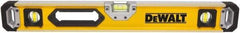 DeWALT - 72" Long 3 Vial Box Beam Level - Aluminum, Yellow - A1 Tooling