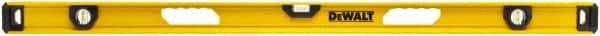 DeWALT - Magnetic 48" Long 3 Vial I-Beam Level - Aluminum, Yellow - A1 Tooling