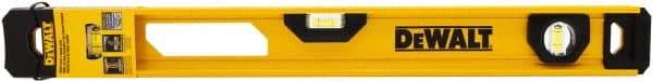 DeWALT - 24" Long 3 Vial I-Beam Level - Aluminum, Yellow - A1 Tooling