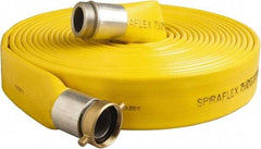 Alliance Hose & Rubber - 2" ID x 2.34 OD, 200 Working psi, Yellow Pliovic Hose, Lays Flat - 50' Long, -10 to 150°F - A1 Tooling