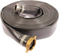 Continental ContiTech - 1-1/2" ID x 1.72 OD, 90 Working psi, Gray Pliovic Hose, Lays Flat - 50' Long, -10 to 150°F - A1 Tooling